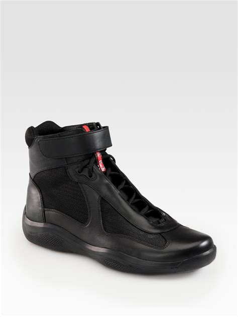 high-top prada shoes|prada shoes men high top.